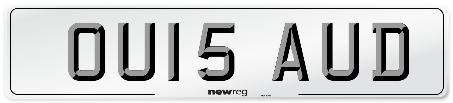 OU15 AUD Number Plate from New Reg
